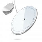 Wholesale MagSafe Style Fast Wireless Qi Magnet Charger USB-C 15W Fast Charging Pad Compatible with all Wireless Charging Phone, iPhone 12, and More (White)